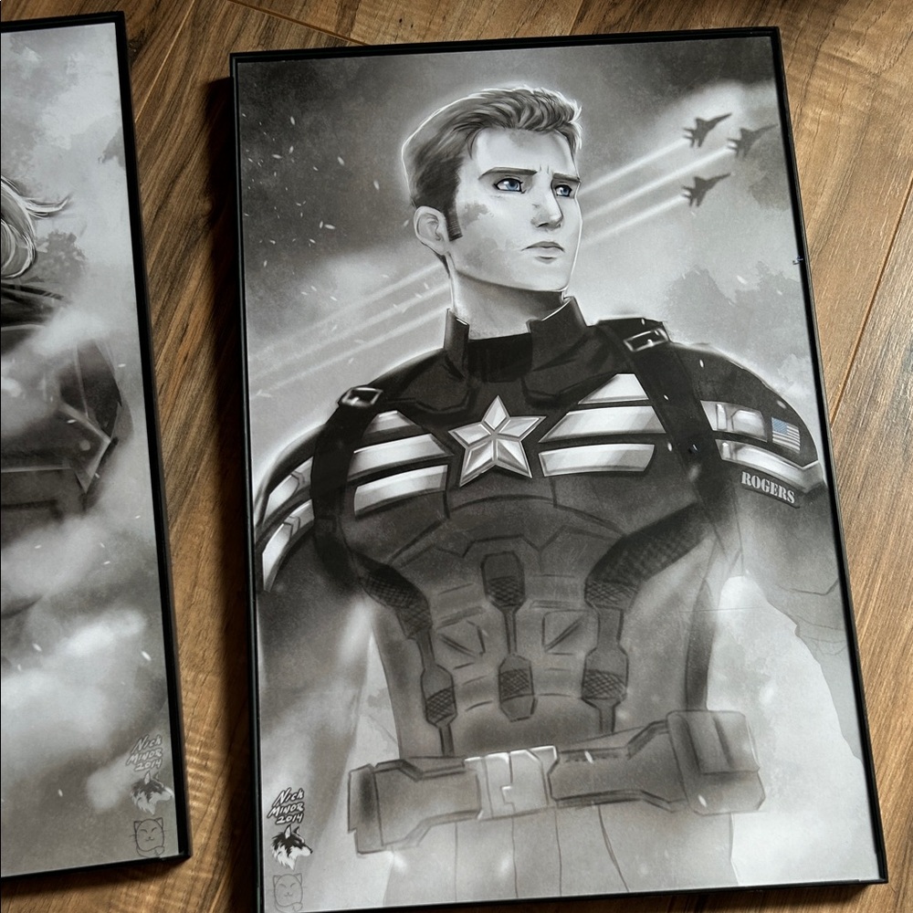 2 Art Prints😍 Winter Solider and Captain America! - Picture 2 of 8